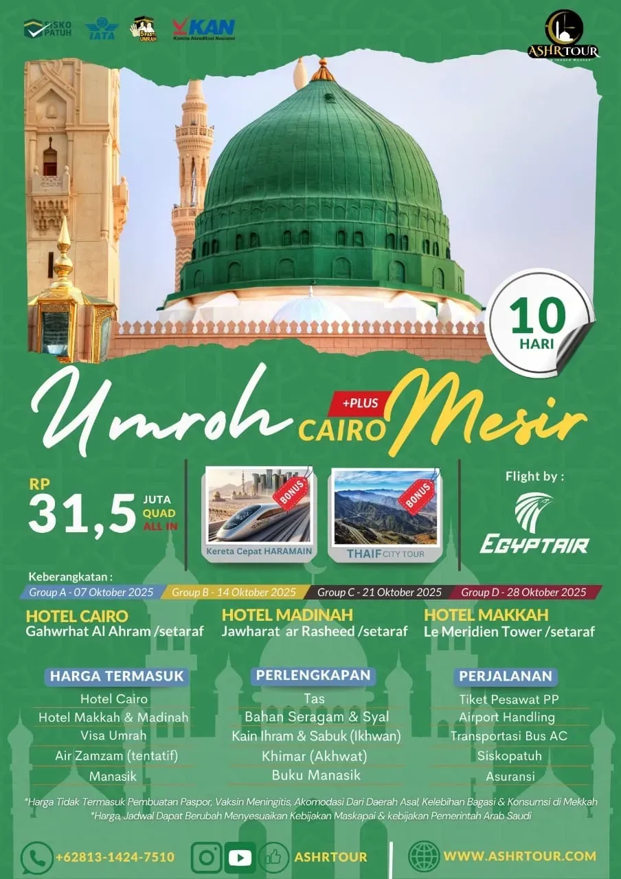Umroh Plus Cairo Mesir - Oktober 2025