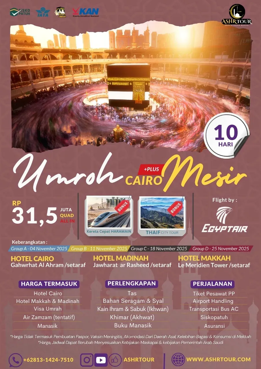Umroh Plus Cairo Mesir - November 2025