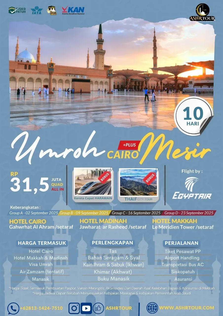 Umroh Plus Cairo Mesir - September 2025